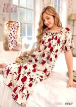 فستان-بيتى-قطن-لون-ابيض-نقشة-احمر-ماو_ستور