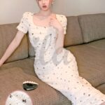 فستان-بيتى-قطن-لون-ابيض-نقشة-اسود-ماو_ستور