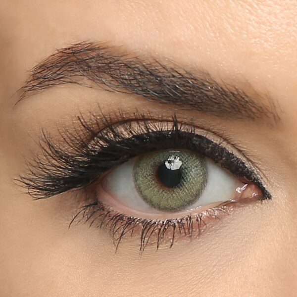 عدسات ملونة الموند جرين أخضر لوزي من ليديا لينسيز كورية الصنع نصف سنوية