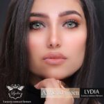 عدسات ملونة الموند جرين أخضر لوزي من ليديا لينسيز كورية الصنع نصف سنوية