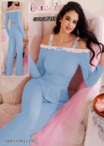 بيجامة-قطن-صيفي-بحمالات-لون-بيبي-بلو-مقاس-موحد-ماو_ستور