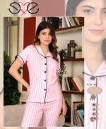 بيجامة-قطن-صيفي-بينك-فى-ابيض-نص-كم--ماو_ستور