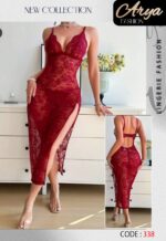 لانجيري شفاف بفتحة جانبية اريا دارك ريد