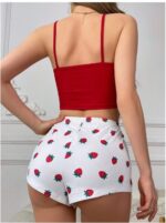 طقم-بيتي-صيفي-خفيف-مزين-بالفراولة-لون-احمر-ماو_ستور