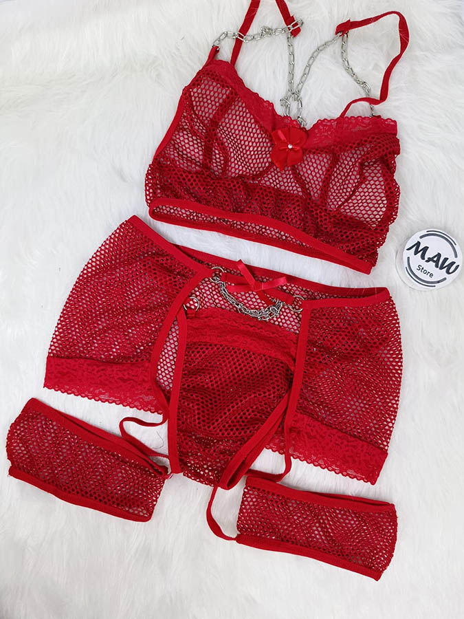 لانجري-احمر-شفاف-مثير-قطعتين-مع-سلاسل-معدنية-ماو_ستور