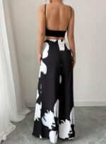 طقم-بيتى-بلوزة-قصيرة-سوداء-مع-تنورة-ماكسي-طويلة-بطبعة-زهور-ماو_ستور