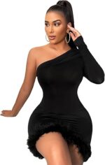 فستان-لانجري-ماكسي-خفيف-بذراع-واحد-طويل-ماو_ستور