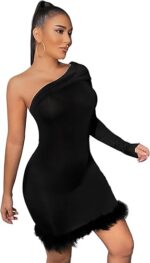 فستان-لانجري-ماكسي-خفيف-بذراع-واحد-طويل-ماو_ستور