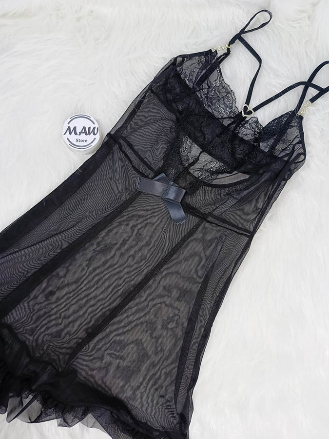 لانجري-اسود-شفاف-مفتوح-الصدر-مزين-بفيونكة-ماو_ستور