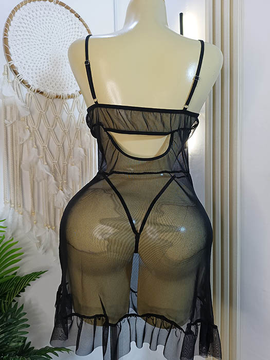 لانجري-اسود-شفاف-مفتوح-الصدر-مزين-بفيونكة-ماو_ستور