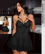 لانجري-اسود-شفاف-مفتوح-الصدر-مزين-بفيونكة-ماو_ستور