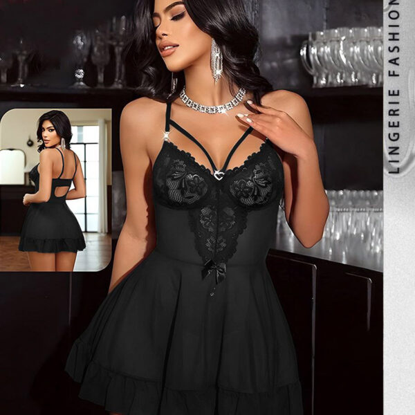 لانجري-اسود-شفاف-مفتوح-الصدر-مزين-بفيونكة-ماو_ستور