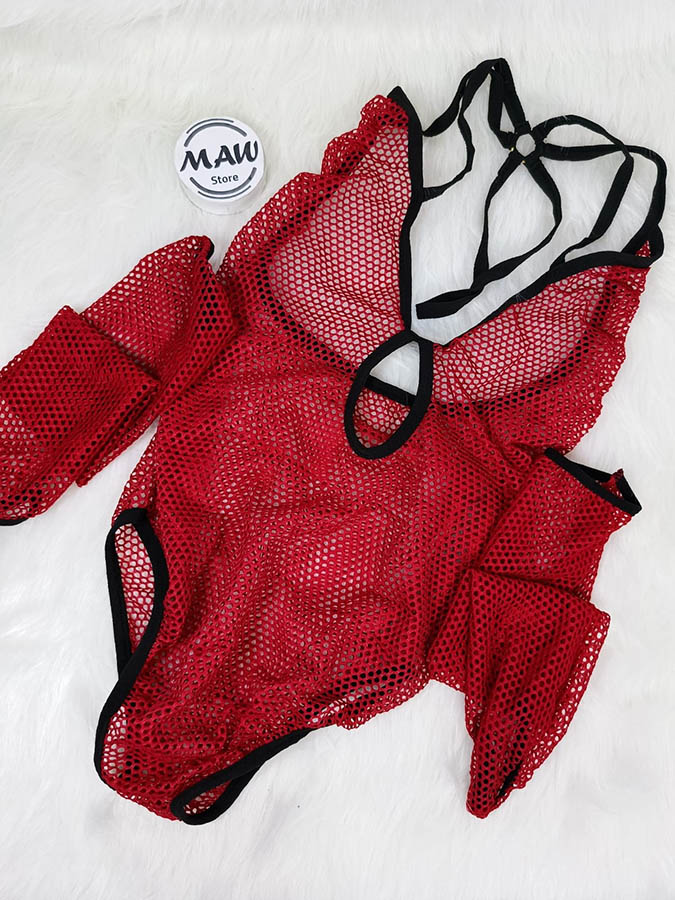 لانجري-مثير-احمر-قطعة-واحدة-ماو_ستور-موديل- -11