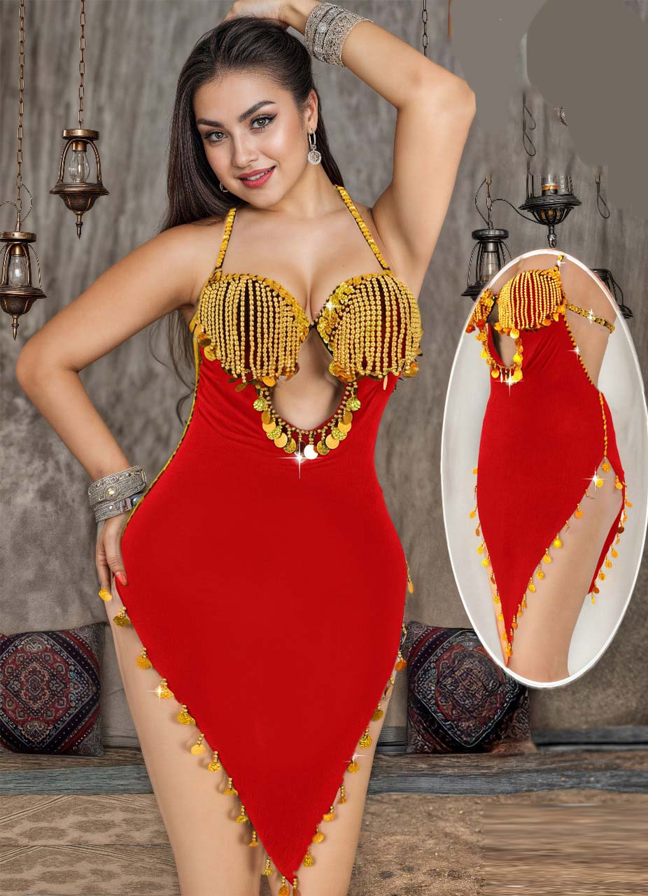 بدلة-رقص-احمر-مرصعه-بالذهبي-ماو_ستور
