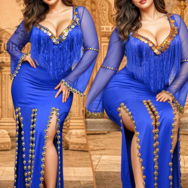 بدلة-رقص-شرقي-ازرق-مع-اكمام-طويلة-ماو_ستور