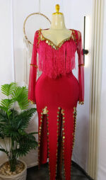 جلابية-رقص-شرقى-مثيرة-مزينة-بالترتر-الذهبي-ماو_ستور