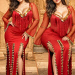 جلابية-رقص-شرقى-مثيرة-مزينة-بالترتر-الذهبي-ماو_ستور