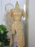 فستان-شي-ان-بيج-نزين-بورد-برتقالي-وفتحة-جانبية-ماو_ستور