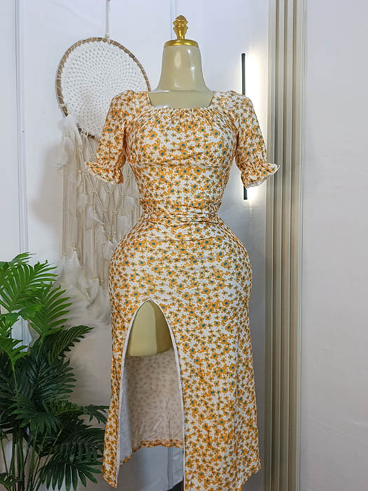 فستان-شي-ان-بيج-نزين-بورد-برتقالي-وفتحة-جانبية-ماو_ستور