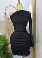 فستان-لانجري-ماكسي-خفيف-بذراع-واحد-طويل-ماو_ستور