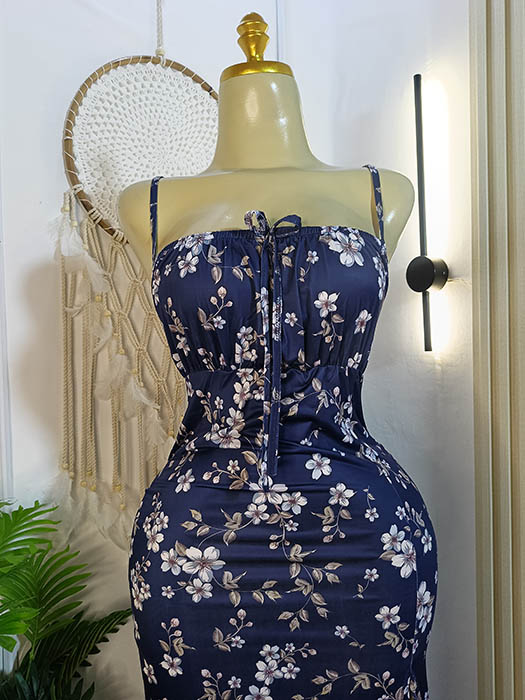 فستان-موديل-شي-ان-خفيف-مزين-بالورد-وفتحة-جانبية-ماو_ستور