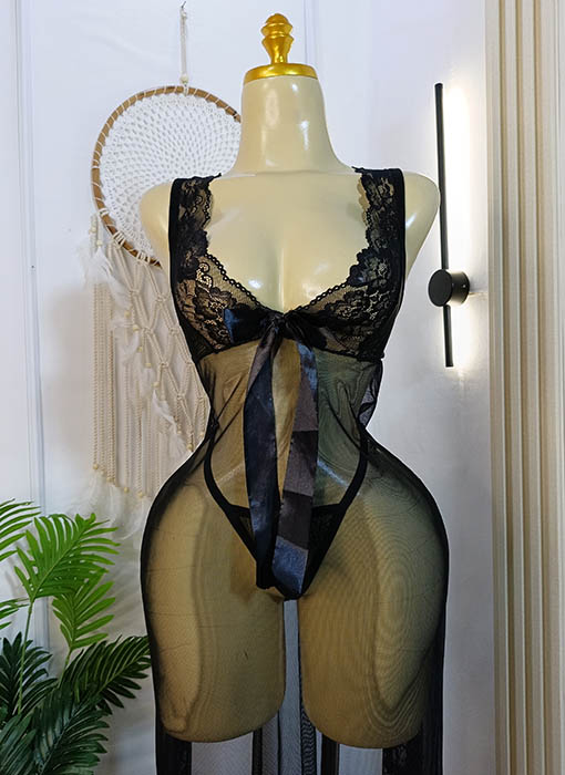 لانجري-طويل-بفيونكة-عند-الصدر-وفتحة-خلفية-ماو_ستور