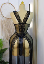 لانجري-طويل-بفيونكة-عند-الصدر-وفتحة-خلفية-ماو_ستور