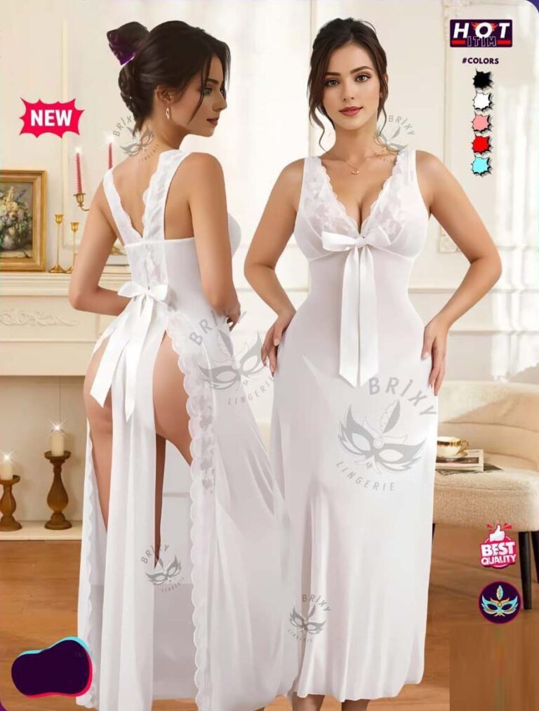 لانجري-طويل-بفيونكة-عند-الصدر-وفتحة-خلفية-ماو_ستور